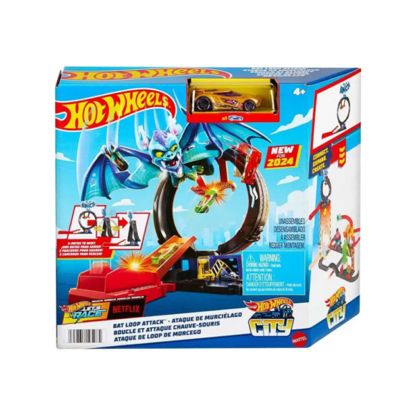 Hot Wheels City Bat Loop Attack Track Set
