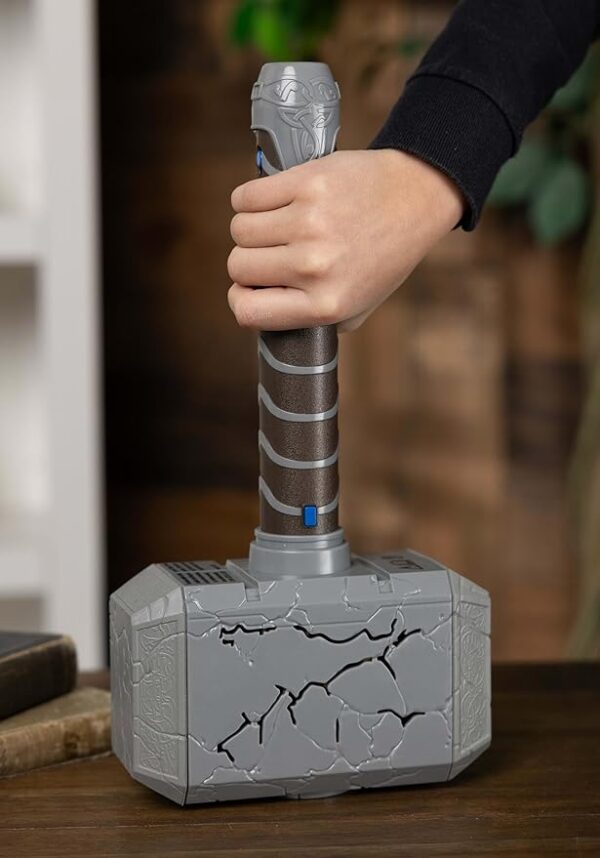 Marvel Studios? Thor: Love and Thunder Mighty FX Mjolnir Electronic Hammer Roleplay Toy with Lights, Sound FX - Image 2