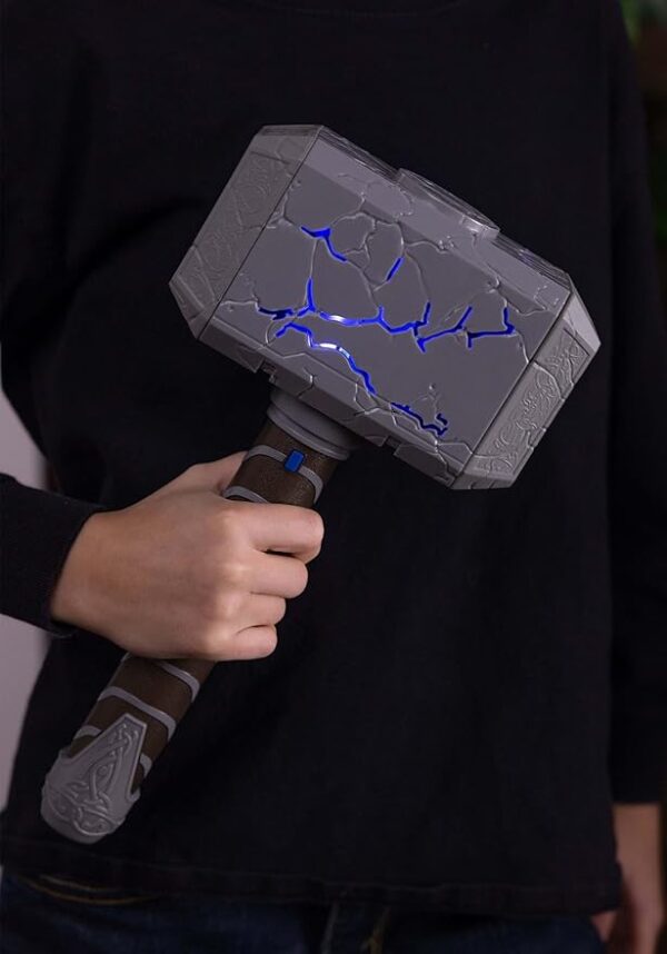 Marvel Studios? Thor: Love and Thunder Mighty FX Mjolnir Electronic Hammer Roleplay Toy with Lights, Sound FX - Image 3