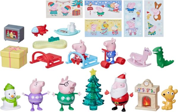 Advent Calendar with 24 Surprise Toys and Stickers - Image 2