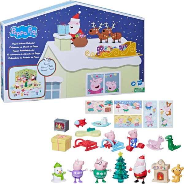 Advent Calendar with 24 Surprise Toys and Stickers - Image 3