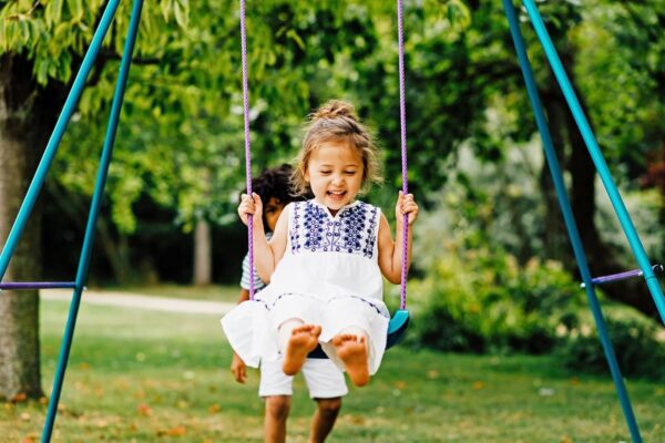 Single Turqoise Swing Set Multi-Coloured - Image 3