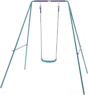 Single Turqoise Swing Set Multi-Coloured