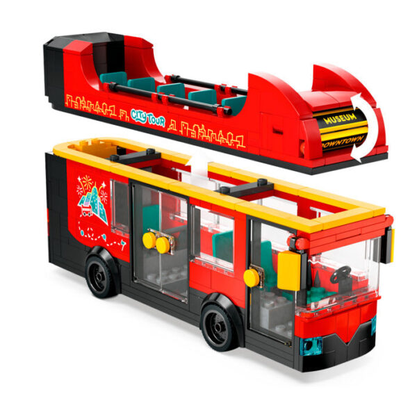 City Red Double Decker Sightseeing Bus - Image 3