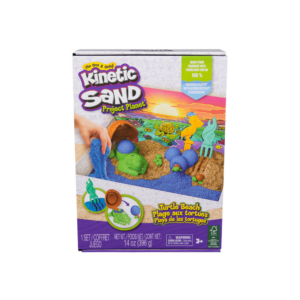 Kinetic Sand, Project Planet Turtle Beach, 14oz Play Sand, Tools & Molds
