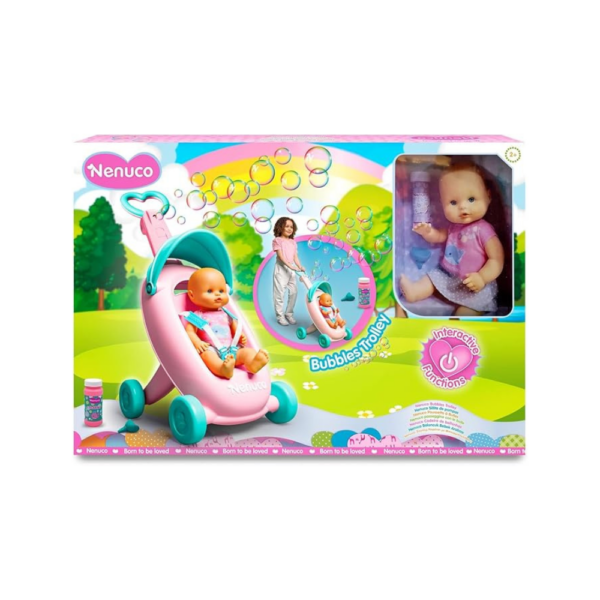 Baby Doll with Bubbles Trolley