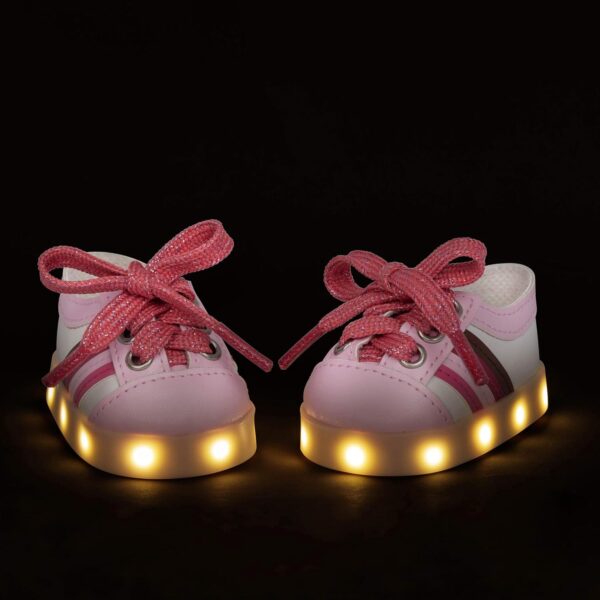 Light up Pink & White Trainers - Image 3