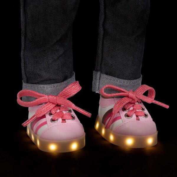 Light up Pink & White Trainers - Image 4