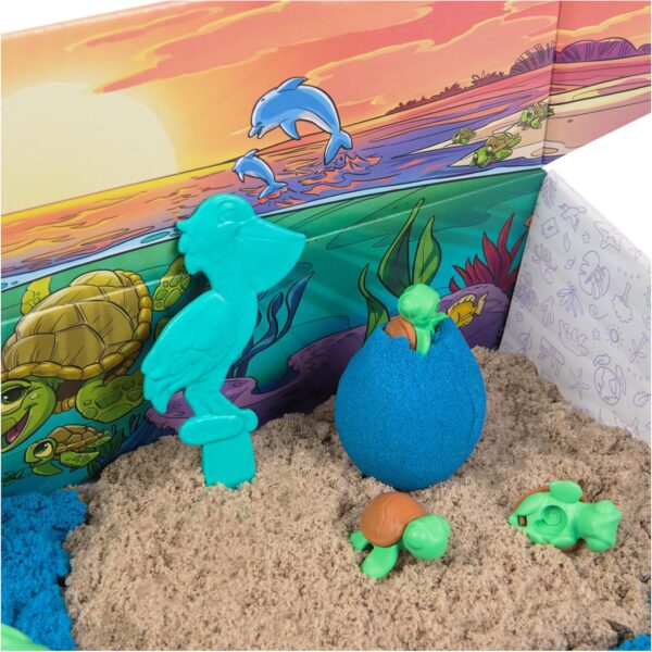 Kinetic Sand, Project Planet Turtle Beach, 14oz Play Sand, Tools & Molds - Image 3