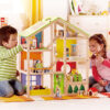 Wooden 4 Seasons Dollhouse with Furniture - Image 3