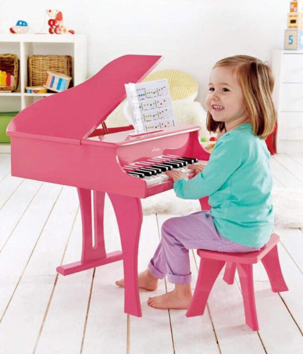 30-key Happy Wooden Grand Musical Piano Pink - Image 3
