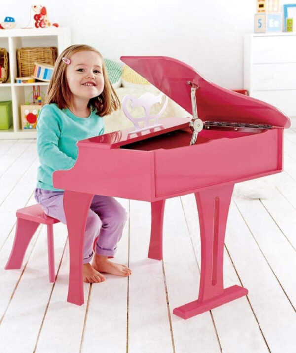 30-key Happy Wooden Grand Musical Piano Pink - Image 4