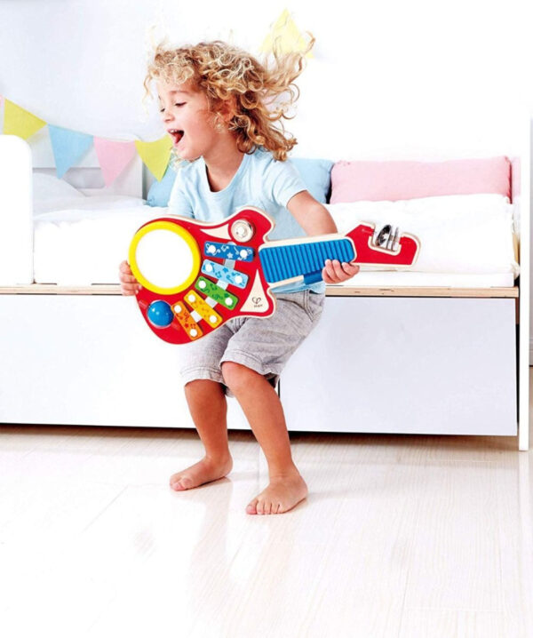 6-in-1 Wooden Guitar-Shaped Music Maker Toy - Image 3