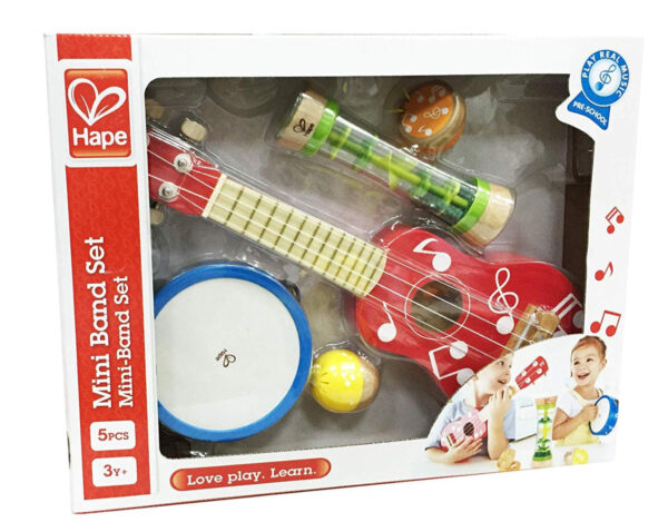 Mini Band Wooden Musical Instrument Set - 5pcs - Image 2