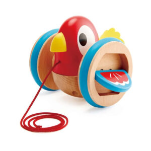 Wooden Bird-Themed Push and Pull-Along Toy