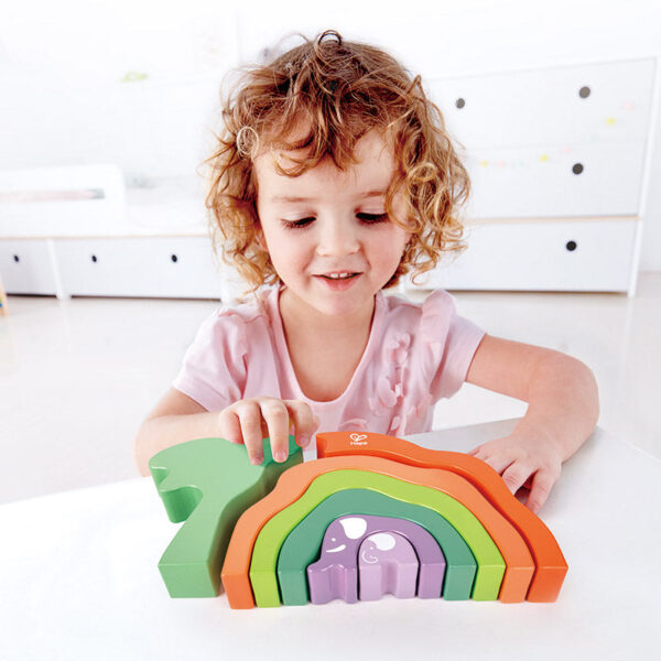Safari Elephant Wooden Stacking Blocks - Image 3