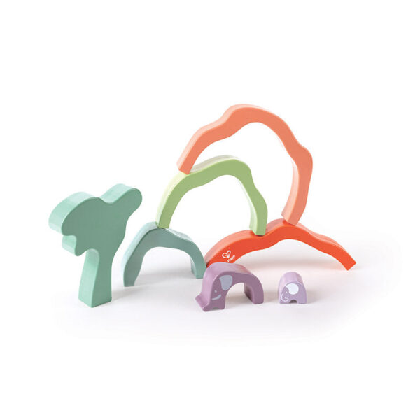 Safari Elephant Wooden Stacking Blocks - Image 2