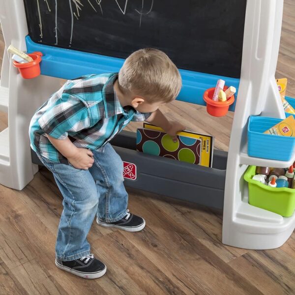 Jumbo Art Easel - Whiteboard And Double-Sided Board with Storage - Image 3