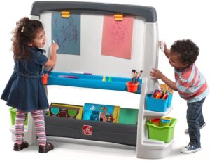 Jumbo Art Easel - Whiteboard And Double-Sided Board with Storage