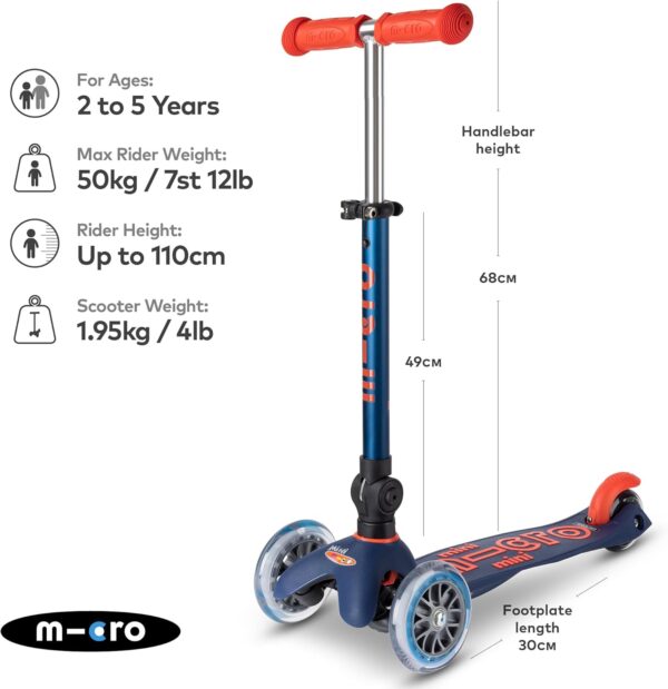 Mini Deluxe Foldable Led Scooter - Image 2