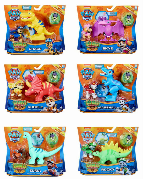 Paw Patrol Dino Rescue Marshall And Dinosaur Action Figure Set - Image 3
