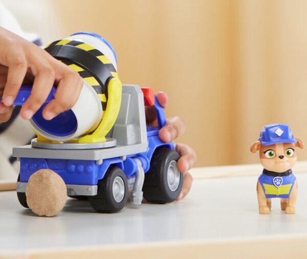 Rubble & Crew, Mix's Cement Mixer Toy Truck with Action Figure - Image 3