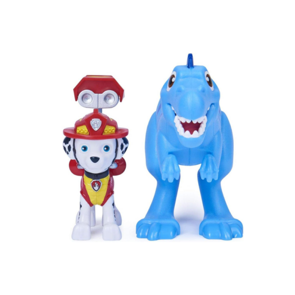 Paw Patrol Dino Rescue Marshall And Dinosaur Action Figure Set - Image 2
