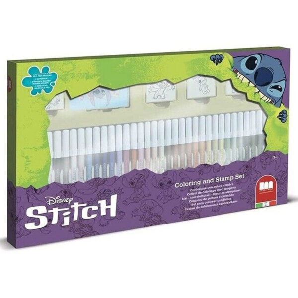 36x Felt Tip Pens & Stamps Set Stitch