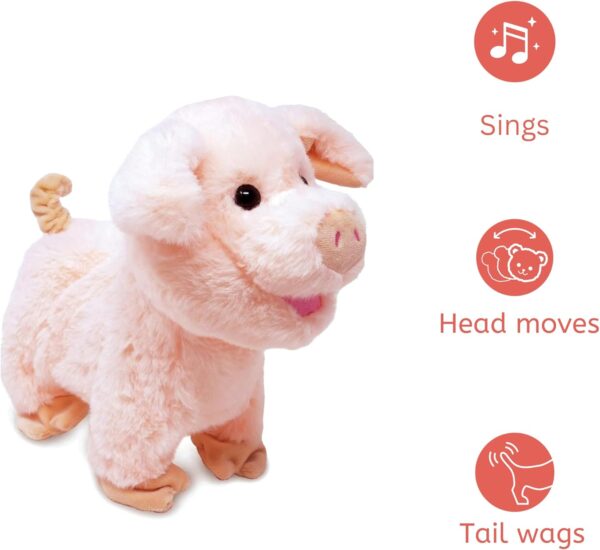 Barnyard Buddies Pig Animated Piggy Stuffed Animal Plush Toy - Image 3