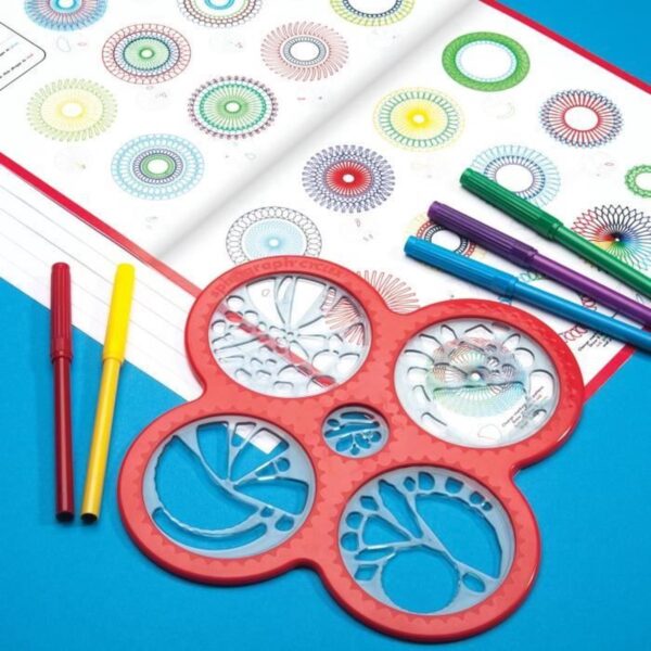 Spirograph Cyclex Set - Art Kit - Rotating Stencil Wheel Creates Countless Designs - Image 3
