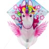 Ready To Fly Plastic Diamond Kite Unicorn