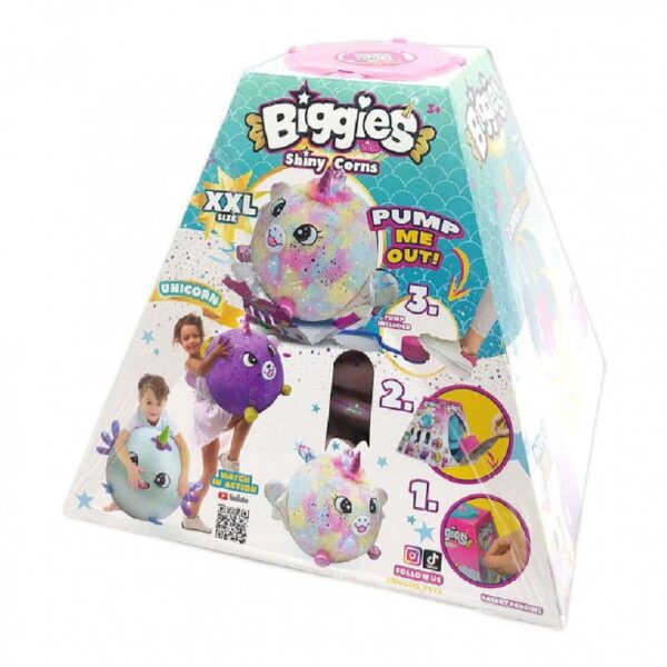 XXL Shinycorns Inflatable Plush Ball Rainbow Unicorn - Image 4