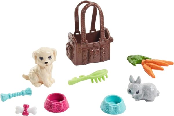 Barbie Loves Pets Doll with Puppy & Bunny Playset - Image 4