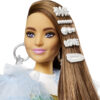 Barbie Extra Doll In Blue Ruffled Jacket with Pet Crocodile - Image 4