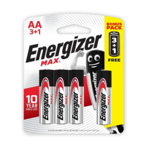 Energizer Max AA Batteries 3 + (1 Free)