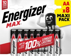 Energizer Max AA Batteries 8 + (4 Free)