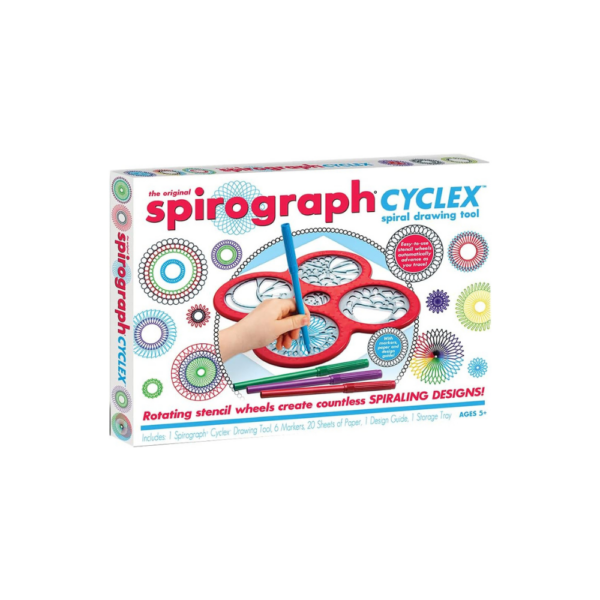 Spirograph Cyclex Set - Art Kit - Rotating Stencil Wheel Creates Countless Designs