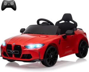 12V Electric Ride On Car W/Rc,Licensed By Bmw M4 Toddler Electric Vehicle