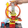 City Toy Car Track Set, Super Loop Fire Station & 1:64 Scale - Image 3
