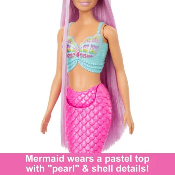Barbie Mermaid Doll with 7-Inch-Long Pink Fantasy Hair - Image 2