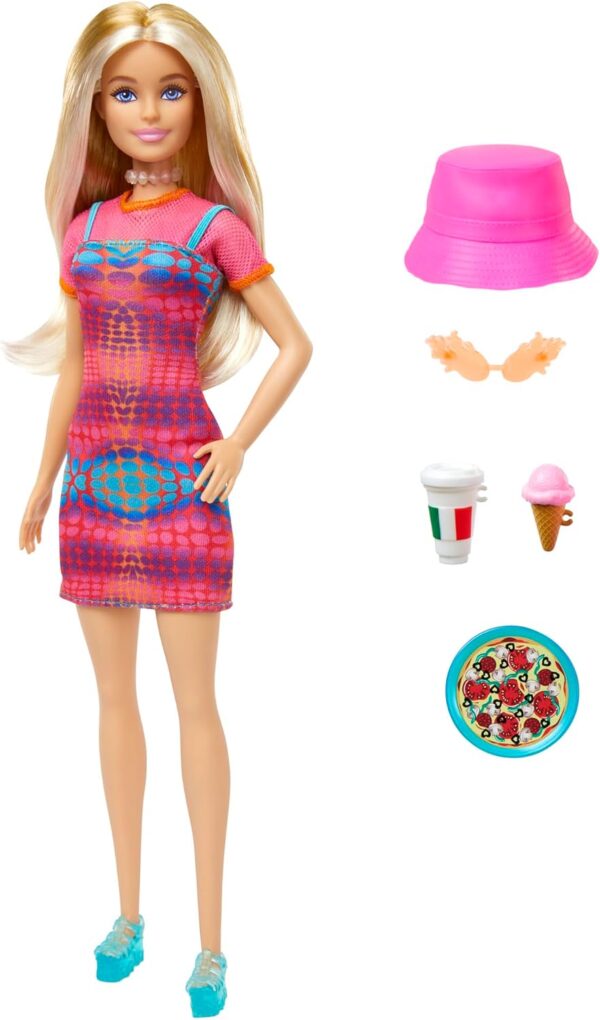 Barbie Pink Passport Italy Doll Set with Clothes & Travel Accessories - Image 4