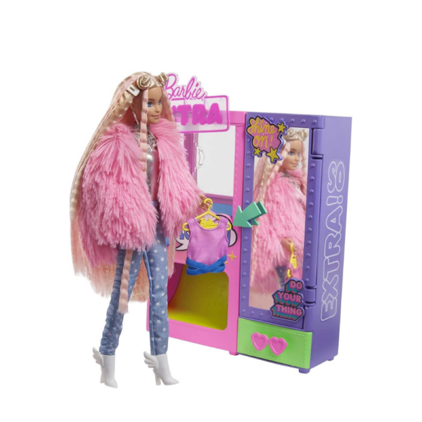 Barbie Extra Surprise Fashion Playset with 20 Pieces Including Pet Poodle