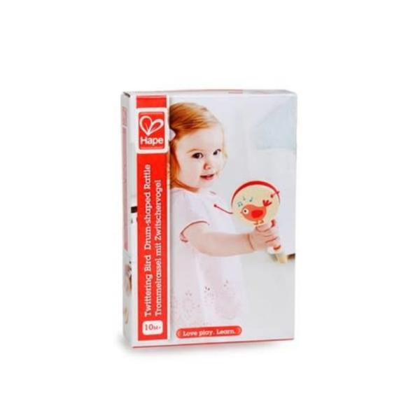 Twittering Bird Drum-Shaped Rattle