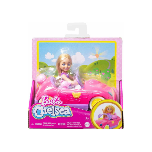 Chelsea Doll & Toy Car Set with Bear-Themed Convertible - Image 2