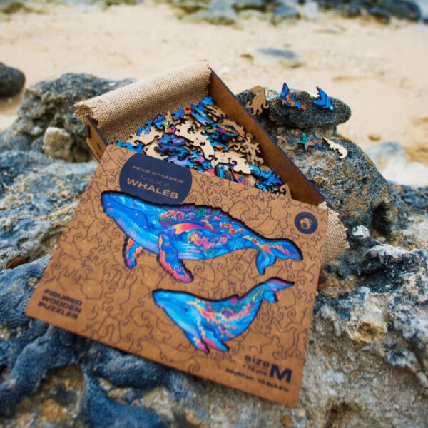 Milky Whales 2-in-1 Wooden Puzzle - Image 2