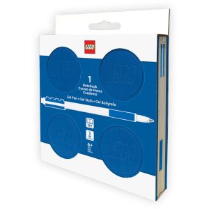 Lego Locking Notebook With Paper WrapGel Pen Blue- In Box