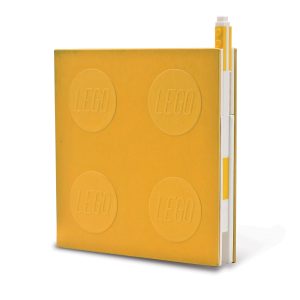 Lego Locking Notebook With Paper WrapGel Pen Yellow - In Box