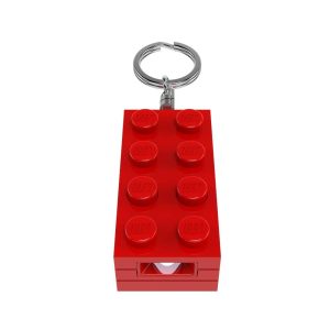 Lego 2X4 Keychain LightRed