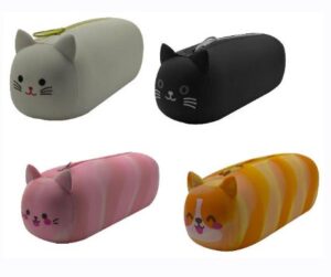 Silicone Pencil Pouch Cats