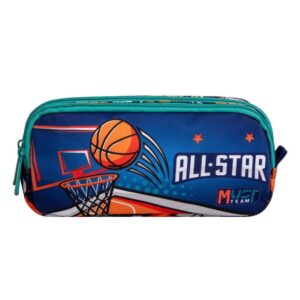 Pencil Case 2 Zippers Basketball